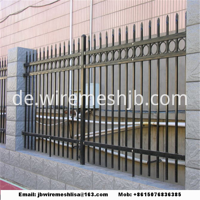 Black Zinc Steel Wrought Iron Fence